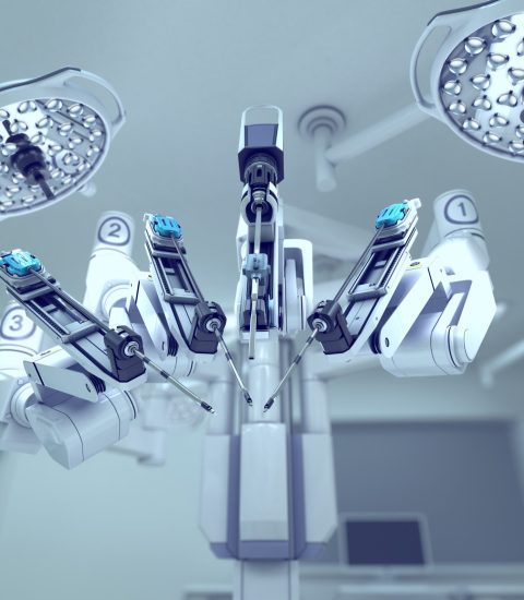 3D illustration of surgical robot